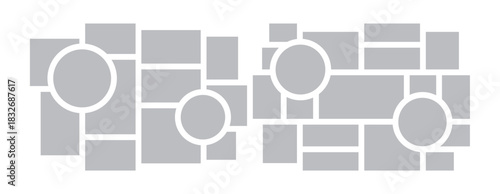 Picture photo Collage grid photo effect template design