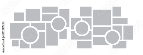 Picture photo Collage grid photo effect template design