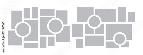 Picture photo Collage grid photo effect template design