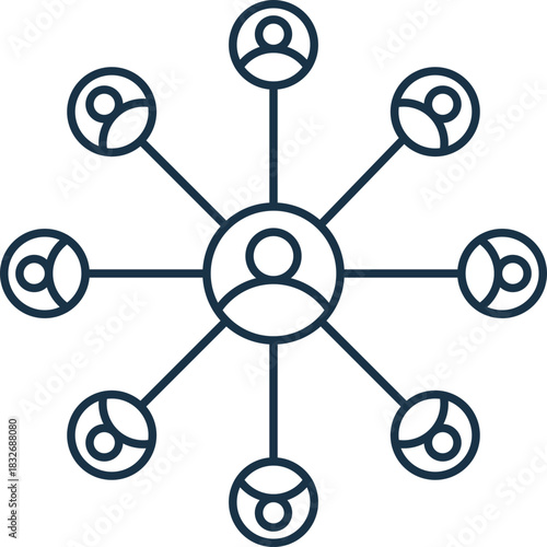 Networking Line Icon