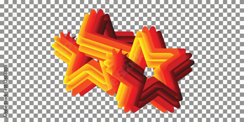 Abstract fiery gradient geometric form modern design element