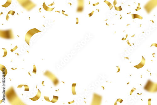 Golden Confetti Celebration Background for Festive Announcements