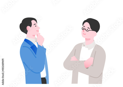 アイデアを考えるビジネスパーソン