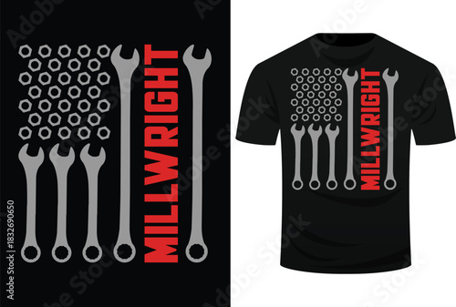 Millwright - Patriotic American Flag Machinist Steel Worker Svg Design