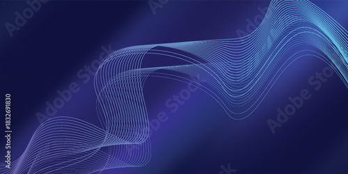 Abstract wave background. Element for design. Digital frequency track equalizer. Stylized line art. Curved wavy line smooth stripe Vector
