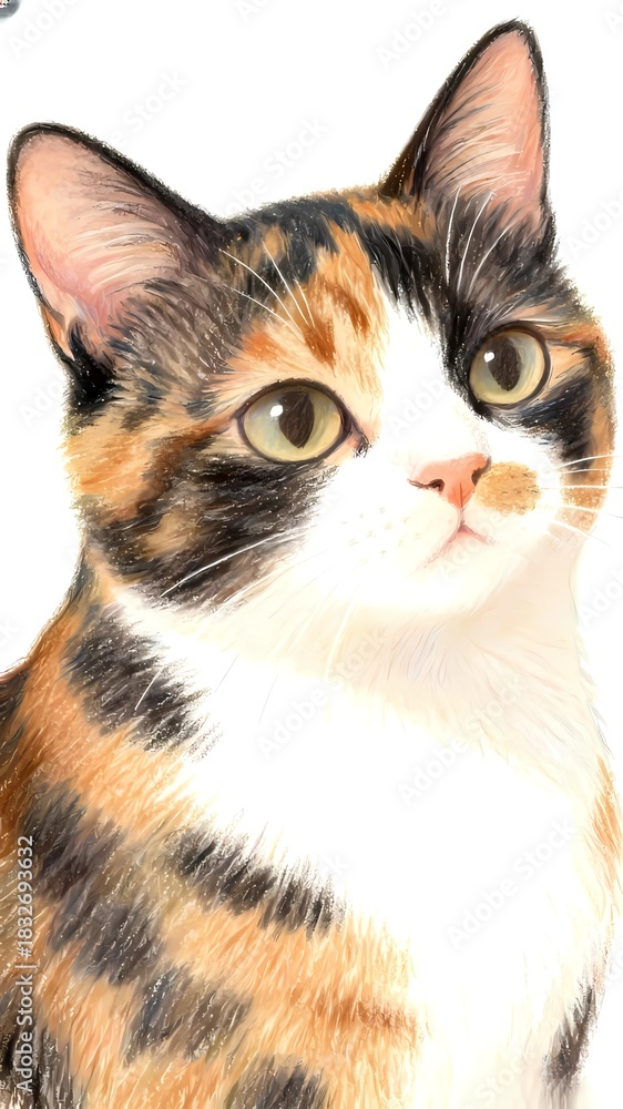 Fototapeta premium cat on a white background