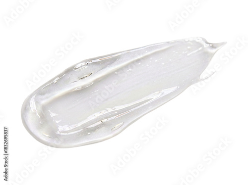 Clear Gel Smear on White Background. isolated on transparent background