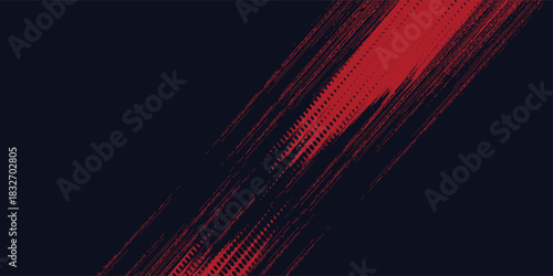 Abstract red halftone dots pattern blue color gradient grunge texture background. Modern dot pop art comic style, wiht a modern concept style