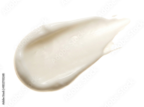 Cream Swatch Texture Sample for Skincare Product. isolated on transparent background