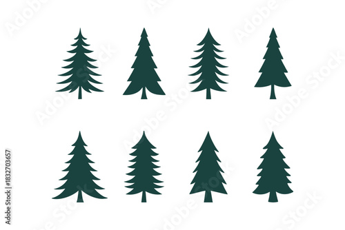 christmas tree icon, vector, tree, New Year's celebration concept