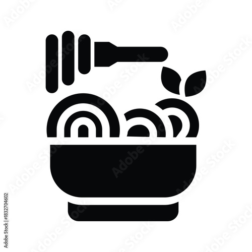 pasta glyph icon illustration vector graphic.eps