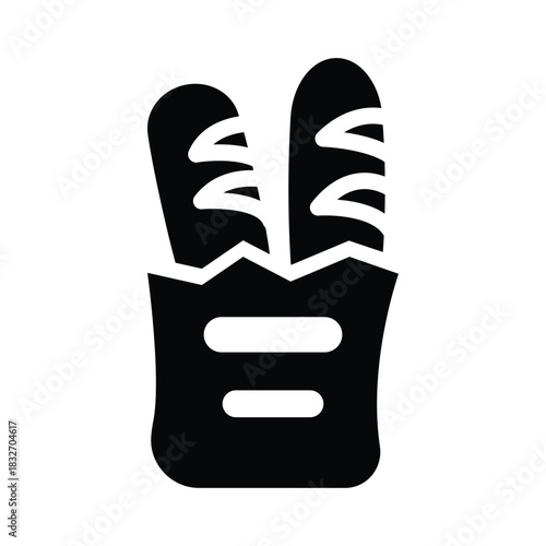 baguette glyph icon illustration vector graphic.eps