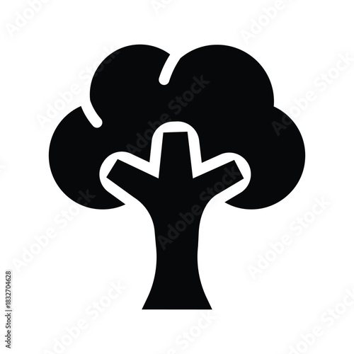 broccoli glyph icon illustration vector graphic.eps