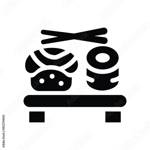 sushi glyph icon illustration vector graphic.eps