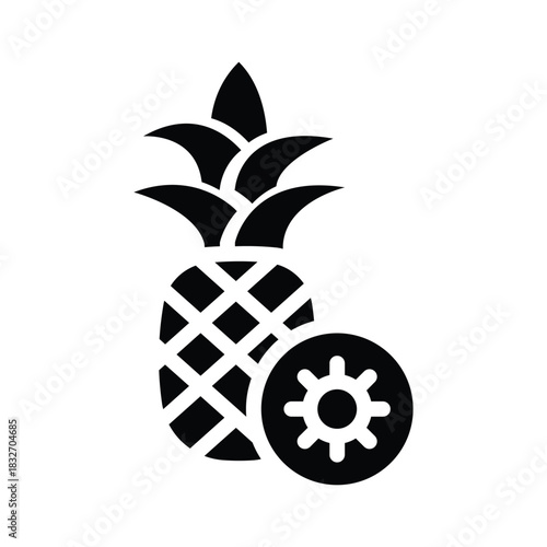  pineapple glyph icon illustration vector graphic.eps