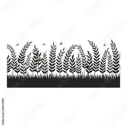 Black vector illustration design set featuring a spider, spider web, and silhouette of a tree branch, usable as a holiday element decoration