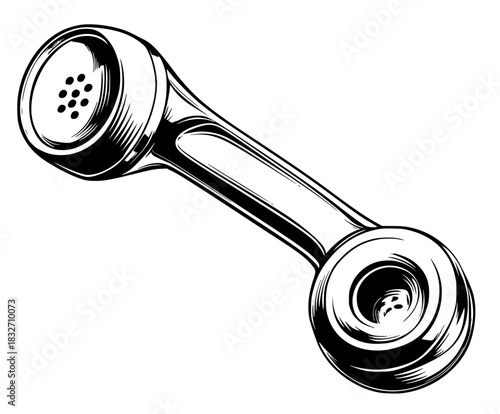 Echoes Bygone Era: Timeless Telephone Icon | Clean, isolated vector art for creative projects.