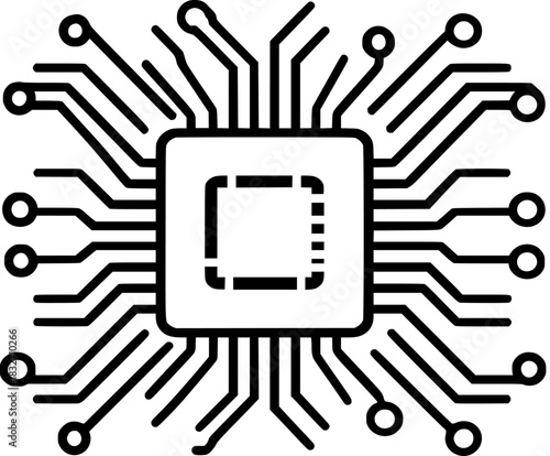 Binary Symphony: Heart Technology | Clean, isolated vector art for creative projects.