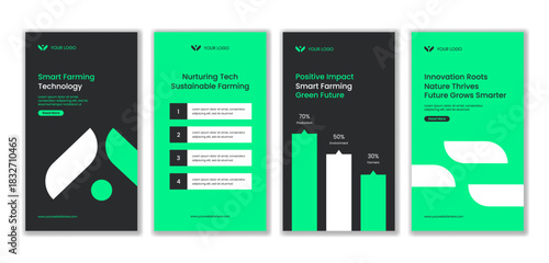 Smart Farming Technology Visual Concept Styled For Social Media Stories