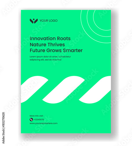 Vertical Poster Displaying Modern Smart Farming Technology Visuals