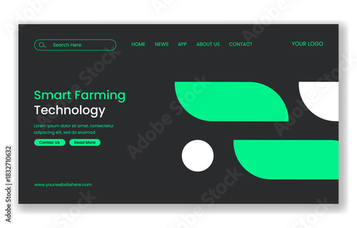 Social Media Landing Page Using Fresh Smart Farming Technology Layout