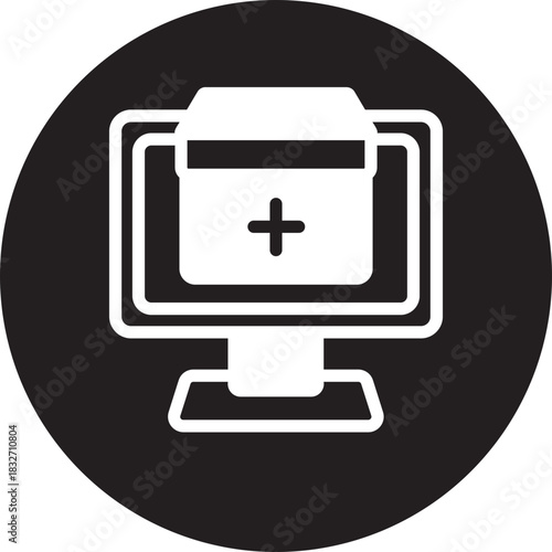 online donation glyph icon