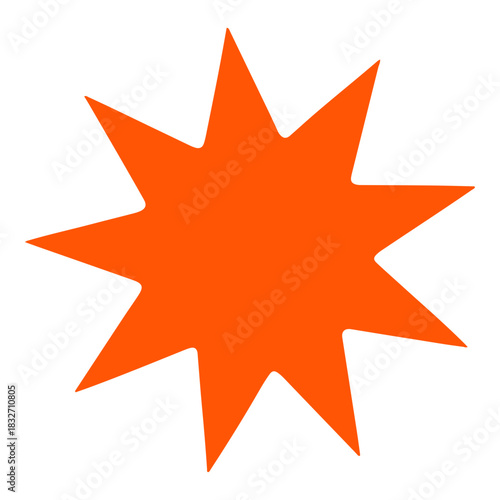 Orange Abstract Star Shape