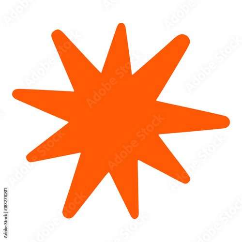 Orange Abstract Star Burst