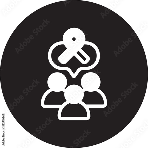 Solidarity glyph icon