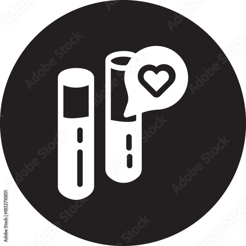 test tube glyph icon