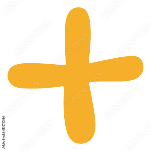 Simple Orange Plus Cross