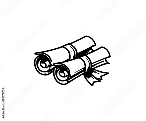 Diploma Honor: testament achievement excellence | Clean, isolated vector art for creative projects.