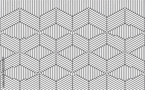Geometric illusion pattern with optical depth