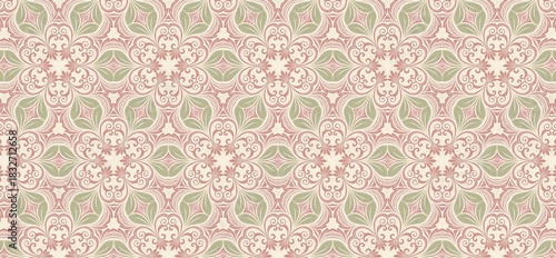 vintage pattern, seamless pattern, floral ornament, damask pattern, decorative background, pastel wallpaper, elegant design, classic wallpaper, retro textile, floral texture, ornamental motif, repeati
