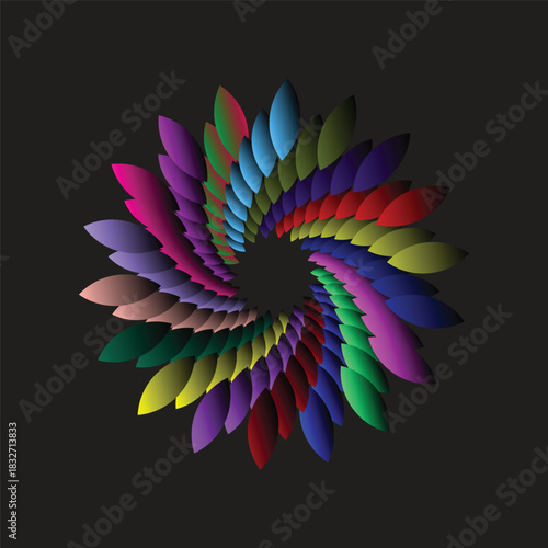 Abstract colorful background with flowers