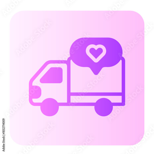 Truck gradient icon