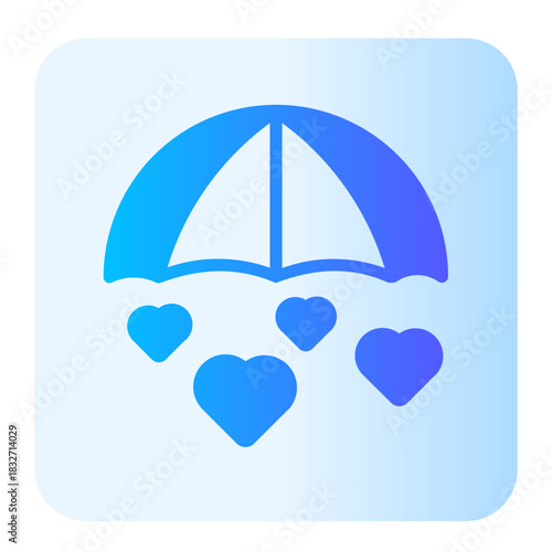 Umbrella gradient icon