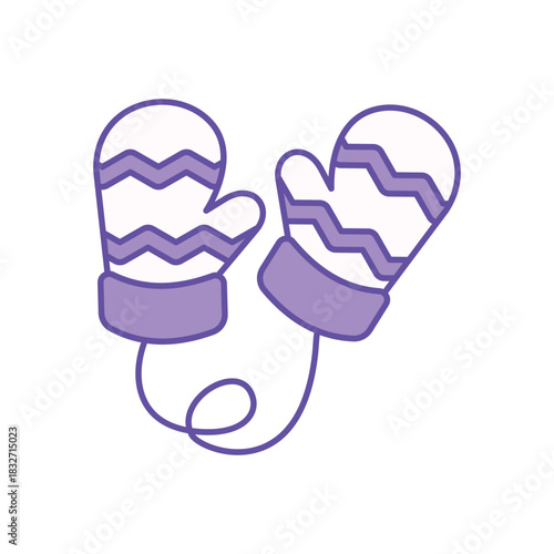Winter Mitten icon clean and modern vector illustration