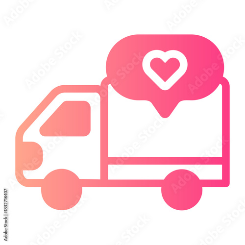 Truck gradient icon
