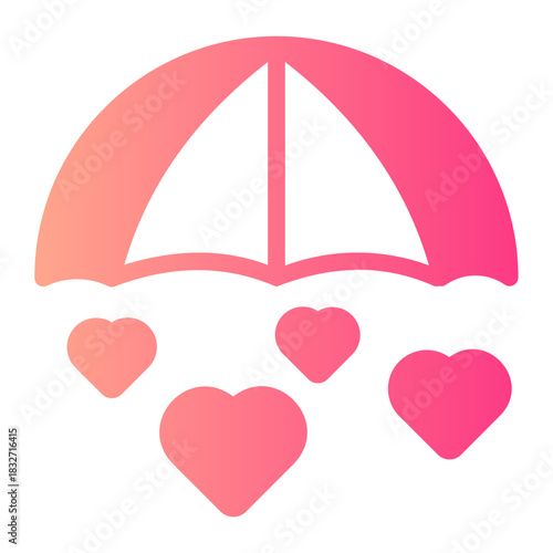 Umbrella gradient icon