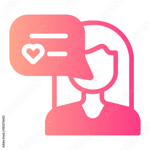 Chat box gradient icon