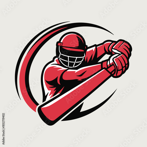cricket player with helmet
