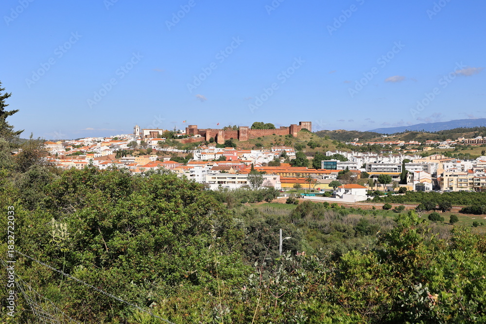Obraz premium Panoramic view of the town of Silves, Algarve, Portugal