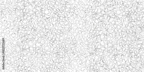 Abstract white and gray pebble pattern background with organic shapes