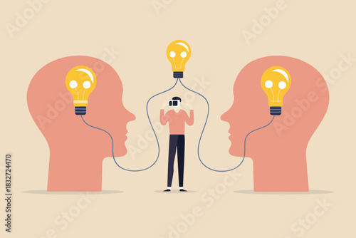 Sharing ideas and knowledge connecting minds with inspiration and innovation