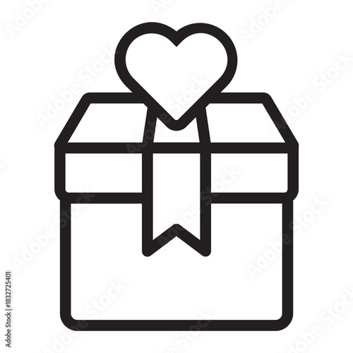 Gift box line icon