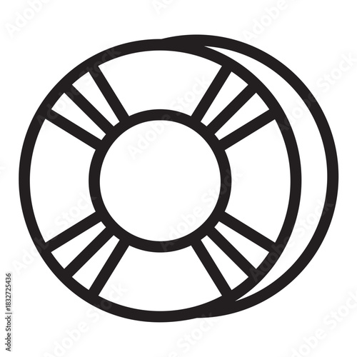 Rubber ring line icon