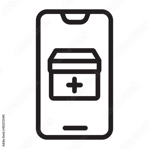 smartphone line icon