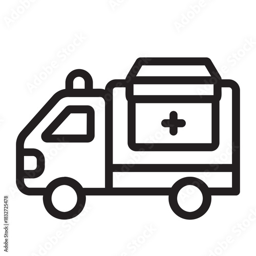 delivery truck line icon