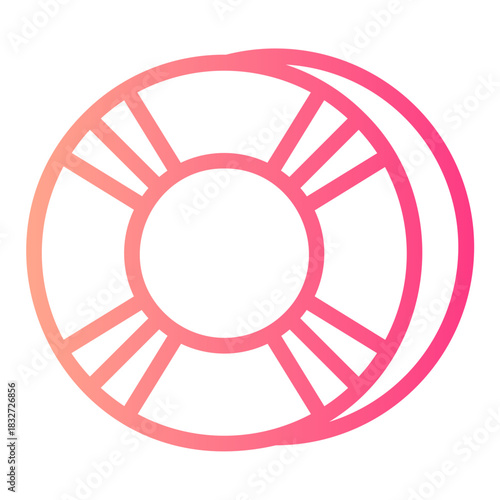 Rubber ring gradient icon